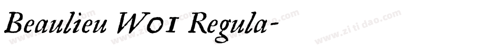 Beaulieu W01 Regula字体转换